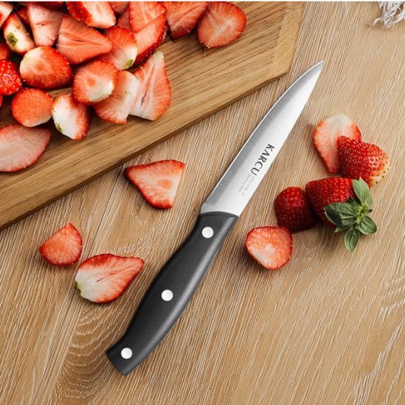 13 pc KITCHEN + STEAK KNIVES + SCISSORS - BLOCK SET (Black) - Picture 4 of 8